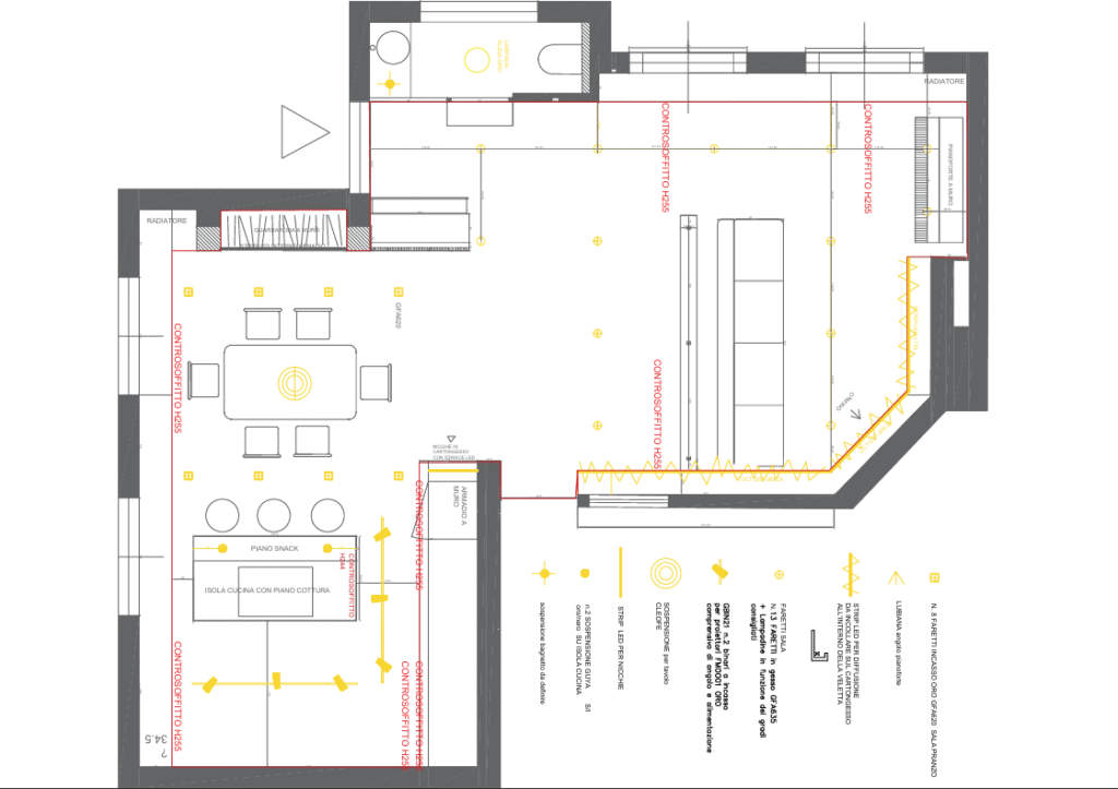 Progetto illuminotecnico per ristrutturazione chiavi in mano a Rimini