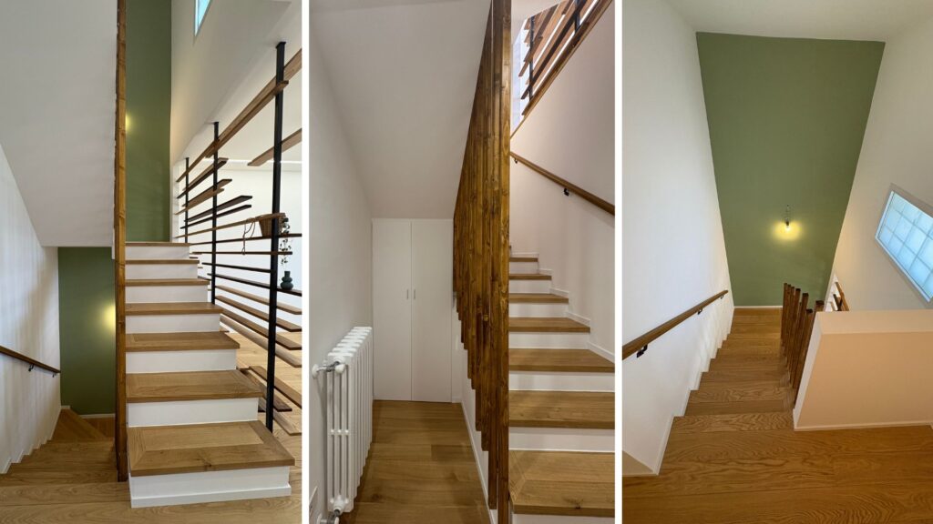 scala tre piani parquet Bauwerk ristrutturazione appartamento Rimini